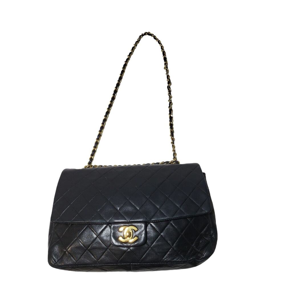 CHANEL CC Timless MATELASSE 34 Single Flap Double Chain Shoulder Bag Lambskin - Picture 5 of 16